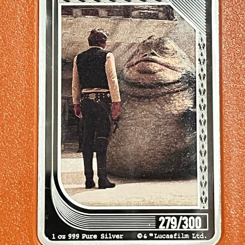 RARE 999 pure silver STAR WARS 1 oz bar  directors cut picture 
SOLD.  SOLD